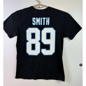 Nike Tee Carolina Panthers Smith 89 NFL T Shirt Mens Sz L Reg Fit Black Football